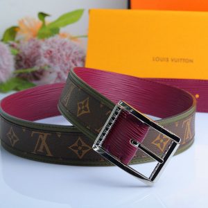 Dây lưng Louis Vuitton nâu - tím 4.0 LV041